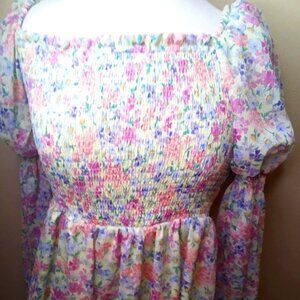 Large Yellow Floral Dress